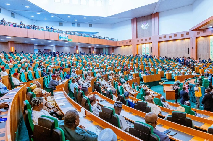 Nigerian House of Representatives chamber during plenary session with lawmakers changing parties